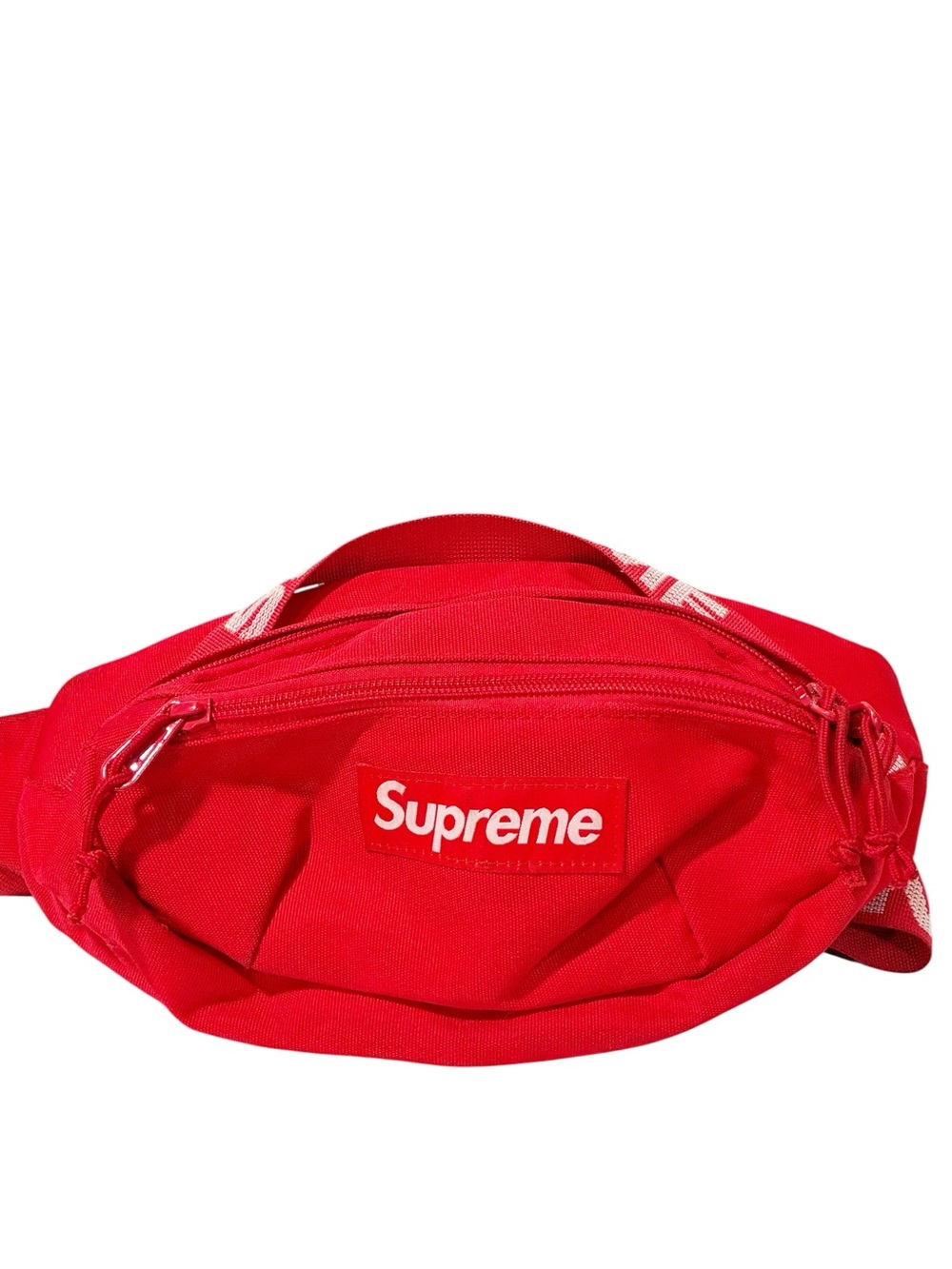 Supreme SS18 Waist Bag Red Canvas Mens Bag